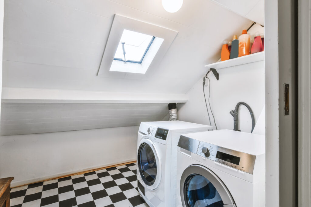 Laundry facilities in a vacation rental